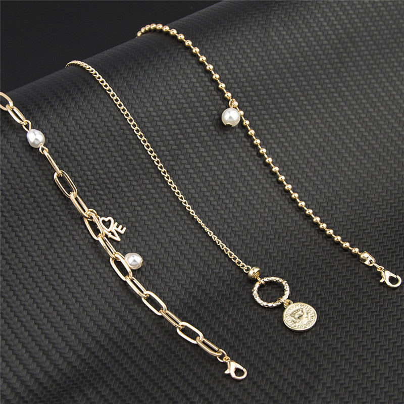 Goldenes Armband-Set für Damen